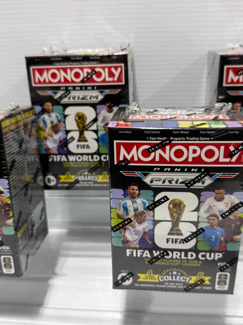 Lot Of 4 2026 Panini Prizm Monopoly FIFA World Cup Blaster Boxes NEW Sealed